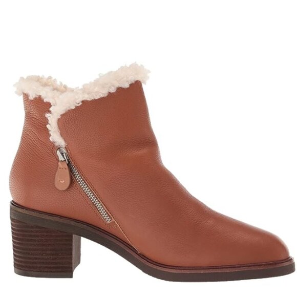Gentle Souls by Kenneth Cole 'Best' 65mm Zip Cozy Ankle Boot, Cognac - Picture 2 of 7